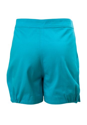 MINC Petite Blue Lagoon Embroidered Girls Shorts in Blue Cotton Twill