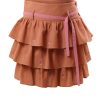 MINC Petite Cinnamon Tiered Girls Skirt in Orange Khadi Cotton