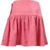 MINC Petite Embroidered Polka Dot Girls Short Skirt in Pink Linen
