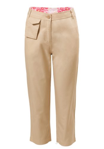 MINC Petite Girls Capris in Beige Cotton Twill