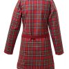 MINC Petite Girls Inversible Dressing Jacket in Red Checked Cotton