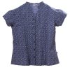 MINC Petite Girls Pleated Shirt in Blue Floral Printed Cotton