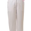 MINC Petite Kids Pink Ice Girls Capris in White Cotton Twill