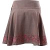 MINC Petite Spring Embroidered Girls Skirt in Gray Khadi Cotton
