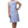 MINC Short Cowl Neck Dress in Lilac Linen