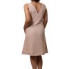 MINC Sustainable fashion Pleated Short Dress in Dune Beige Linen