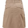 MINC Petite Autumn Fun Girls Embroidered Skirt in Beige Corduroy