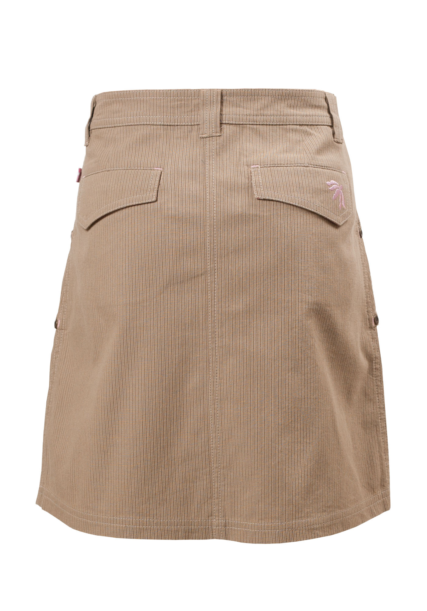 MINC Petite Autumn Fun Girls Embroidered Skirt in Beige Corduroy