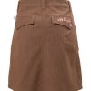 MINC Petite Autumn Fun Girls Embroidered Skirt in Brown Corduroy