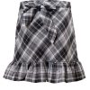 MINC Petite Elegant Girls Ruffle Skirt in Black & White Checks Cotton