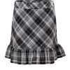 MINC Petite Elegant Girls Ruffle Skirt in Black and White Checks Cotton