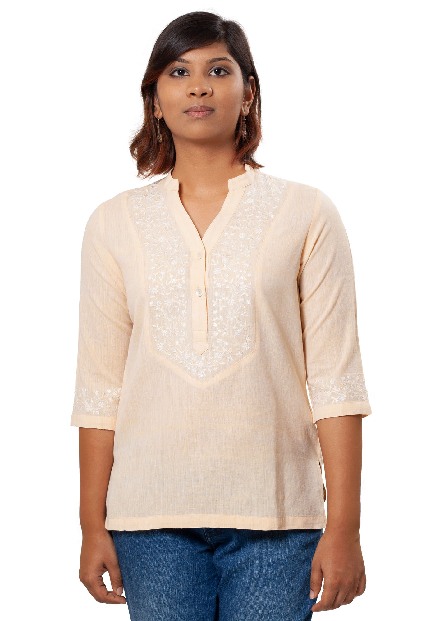 MINC Stella Khadi Cotton Top in Sunshine Yellow