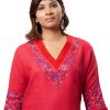 MINC Sustainable fashion June Kimono Top in Fuchsia Linen