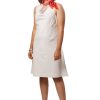 MINC ecofashion Elegant Off White Cowl Neck Dress in Linen