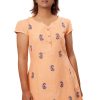 MINC ecofashion Embroidered Kurti in Orange Khadi Cotton
