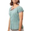 MINC ecofashion Jane Peasant Top in Sea Green Khadi Cotton