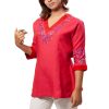 MINC ecofriendly Womens wear June Kimono Top in Fuchsia Linen