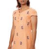 MINC ecofriendly couture Embroidered Kurti in Orange Khadi Cotton