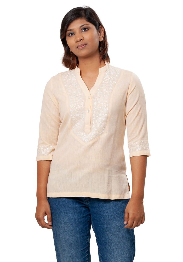 MINC ecofriendly couture Stella Khadi Cotton Top in Sunshine Yellow