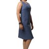 MINC ecofriendly couture Street Wear Linen Dress in Blueberry Blue