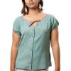 MINC ecofriendly high fashion Jane Peasant Top in Sea Green Khadi Cotton