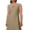 MINC Ecofashion Sustainable Fashion Long Tunic in Grassy Green Khadi Cotton