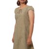 MINC Ecofashion Womens Daywear Long Tunic in Grassy Green Khadi Cotton