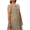 MINC Ecofashion Womens Long Tunic in Grassy Green Khadi Cotton