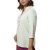 MINC Heri Green Embroidered Top in Khadi Cotton
