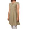 MINC Long Tunic in Grassy Green Khadi Cotton