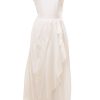 MINC Petite Girls Asymmetric Gown in White Silk