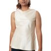 MINC ecofriendly couture Cowl Neck Short Top in Dupion Silk