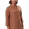 MINC Eco Fashion Asymmetric Striped Brown Khadi Cotton Shirt