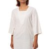 MINC Embroidered Tunic in Ivory Khadi Cotton