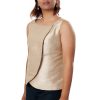 MINC eco fashion Sleeveless Asymmetric Top in Beige Dupion Silk