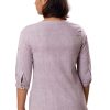 MINC eco fashion for women Classic Embroidered Khadi Cotton Top in Lilac