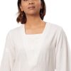 MINC eco friendly Embroidered Tunic in Ivory Khadi Cotton