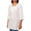 MINC eco friendly couture Embroidered Tunic in Ivory Khadi Cotton