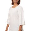 MINC ecofashion Embroidered Tunic in Ivory Khadi Cotton