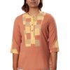 MINC ecofashion Patterned Tunic in Orange Khadi Cotton