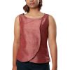 MINC ecofashion Sleeveless Asymmetric Top in Brick Red Dupion Silk